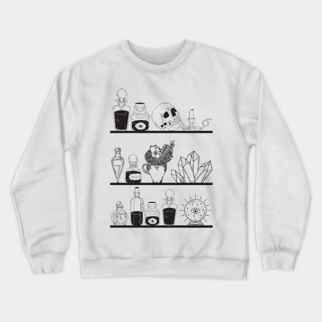 Potion Shelves (B) Crewneck Sweatshirt by Harlotquen